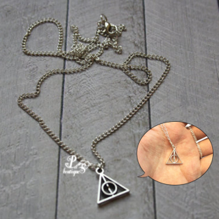 Phụ kiện thời trang giá rẻ- Dây Harry Potter Deathly Hallows tiny bạc